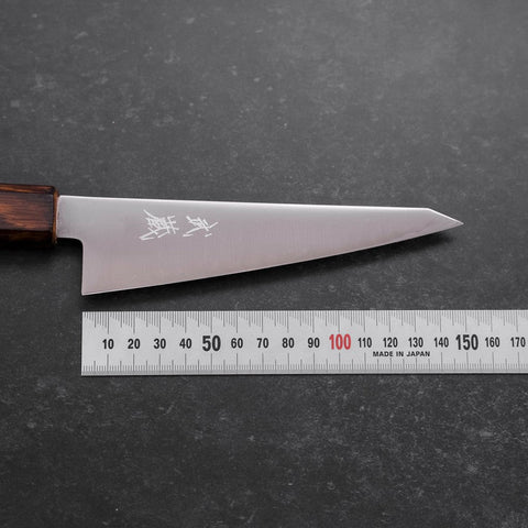 Honesuki Stainless Clad Blue Super Polished Sumi Urushi Handle 150mm (5.9”)-[Musashi]-[Japan-Küchenmesser]