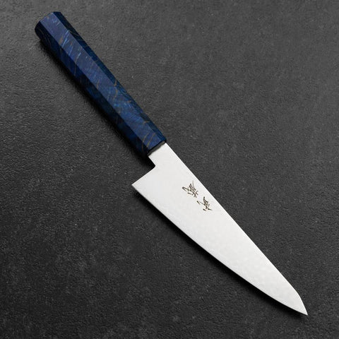 Honesuki VG-10 Damast Blauer Birkenholz Griff 150mm-[Musashi]-[Japan-Küchenmesser]
