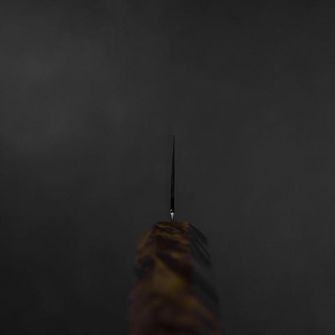 Honesuki VG-10 Damast Gelber Birkenholz Griff 150mm-[Musashi]-[Japan-Küchenmesser]