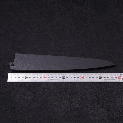 Ishime Saya Scheide Schwarz für Sujihiki mit Pin, 240mm-[Musashi]-[Japan-Küchenmesser]