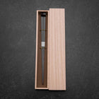 Kagoshima Bambus Schwarze Essstäbchen 230mm mit Paulownia-Holzbox-[Musashi]-[Japan-Küchenmesser]