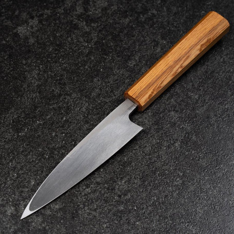 Kaisaki White Steel #2 Kurouchi Oak Handle 120mm (4.7”)-[Musashi]-[Japanese-Kitchen-Knives]