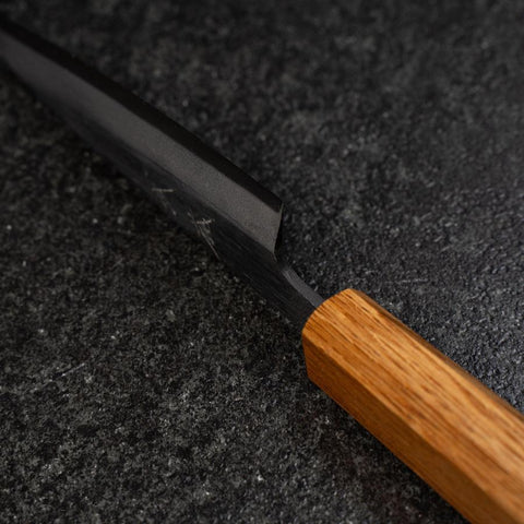 Kaisaki White Steel #2 Kurouchi Oak Handle 120mm (4.7”)-[Musashi]-[Japanese-Kitchen-Knives]