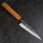 Kaisaki White Steel #2 Kurouchi Oak Handle 120mm (4.7”)-[Musashi]-[Japanese-Kitchen-Knives]