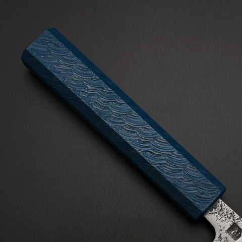 Kaisaki VG-10 Nashiji Blauer Urushi Griff 120mm-[Musashi]-[Japan-Küchenmesser]
