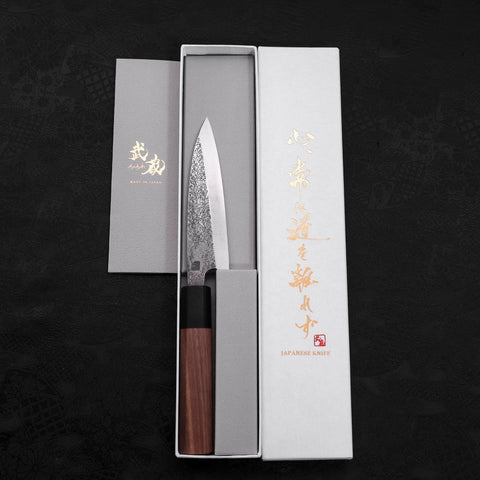 Kaisaki VG-10 Nashiji Walnussholz Griff 120mm-[Musashi]-[Japan-Küchenmesser]