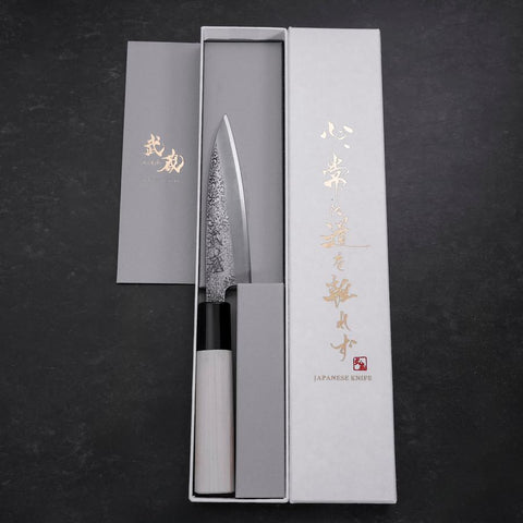 Kaisaki White Steel #2 Nashiji Magnolienholz Griff 150mm-[Musashi]-[Japan-Küchenmesser]