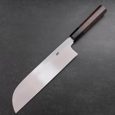 Kama Usuba White Steel #1 Kagami Büffelhorn und Walnussholz Griff 240mm-[Musashi]-[Japan-Küchenmesser]