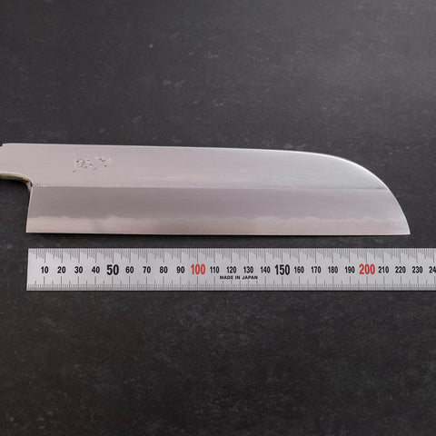 Kama Usuba White Steel #1 Kagami Büffelhorn und Walnussholz Griff 240mm-[Musashi]-[Japan-Küchenmesser]