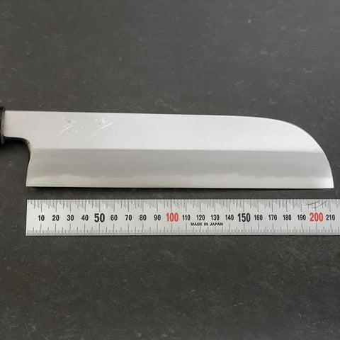 Kama Usuba White Steel #2 Kasumi Büffelhorn und Magnolienholz Griff 225mm-[Musashi]-[Japan-Küchenmesser]