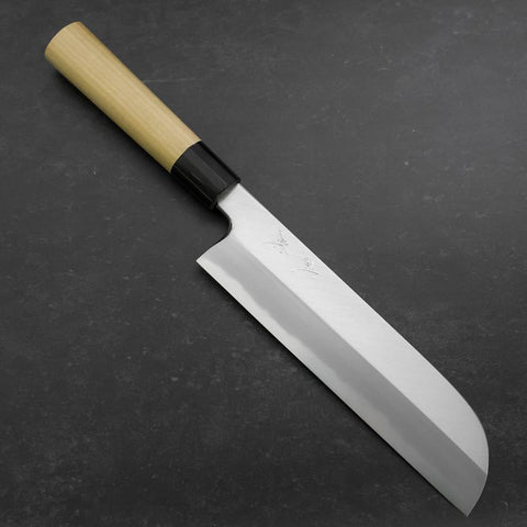 Kama Usuba White Steel #2 Kasumi Büffelhorn und Magnolienholz Griff 225mm-[Musashi]-[Japan-Küchenmesser]