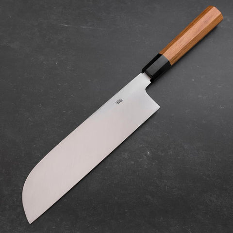 Kama Usuba White Steel #2 Kasumi Büffelhorn und Teakholz Griff 240mm-[Musashi]-[Japan-Küchenmesser]