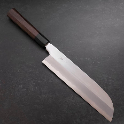 Kama Usuba White Steel #1 Kagami Büffelhorn und Walnuss Griff 240mm-[Musashi]-[Japan-Küchenmesser]