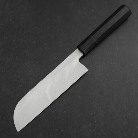 Kama Usuba White steel #2 Kasumi Chokin Phoenix-Sakura Büffelhorn und Ebenholz Griff 180mm-[Musashi]-[Japan-Küchenmesser]