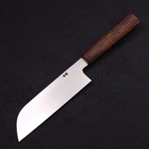 Kama Usuba(Kansai) Blue Steel #2 Kasumi Sumi Urushi Griff 180mm-[Musashi]-[Japan-Küchenmesser]