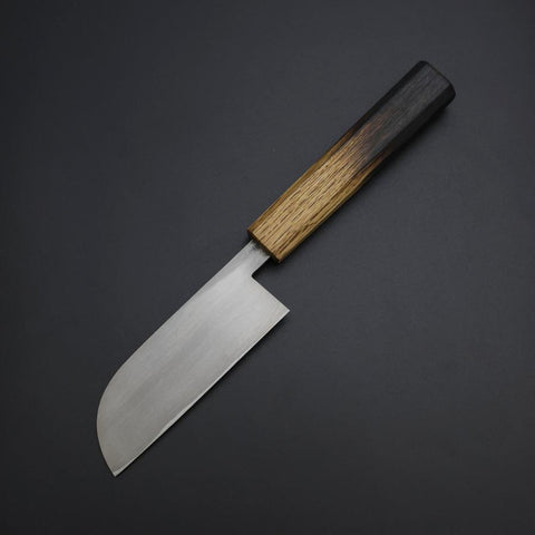 Kawamuki White Steel #1 Kurouchi Yaki Urushi Griff 100mm-[Musashi]-[Japan-Küchenmesser]