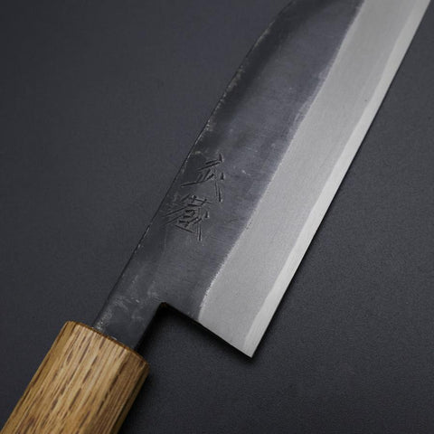 Kawamuki White Steel #1 Kurouchi Yaki Urushi Griff 100mm-[Musashi]-[Japan-Küchenmesser]