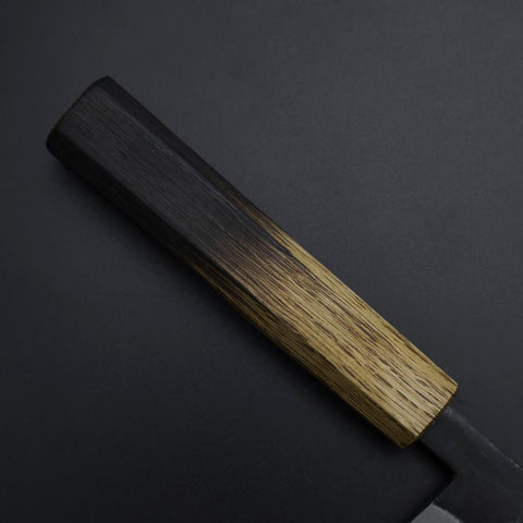 Kawamuki White Steel #1 Kurouchi Yaki Urushi Griff 100mm-[Musashi]-[Japan-Küchenmesser]