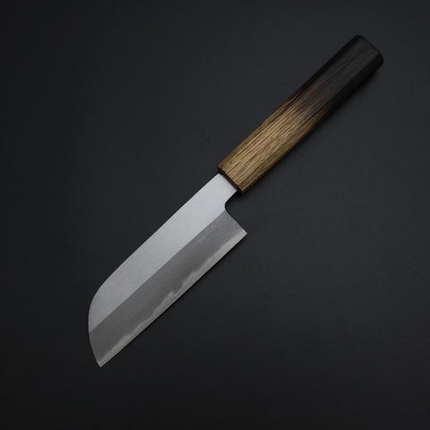 Kawamuki White Steel #1 Poliert Yaki Urushi Griff 110mm-[Musashi]-[Japan-Küchenmesser]