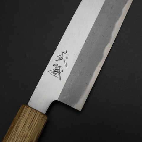 Kawamuki White Steel #1 Poliert Yaki Urushi Griff 110mm-[Musashi]-[Japan-Küchenmesser]