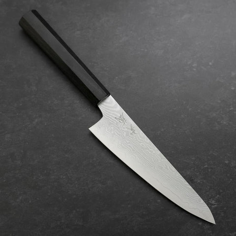 Kengata Petty VG-10 Damast Eschenholz Griff 145mm-[Musashi]-[Japan-Küchenmesser]