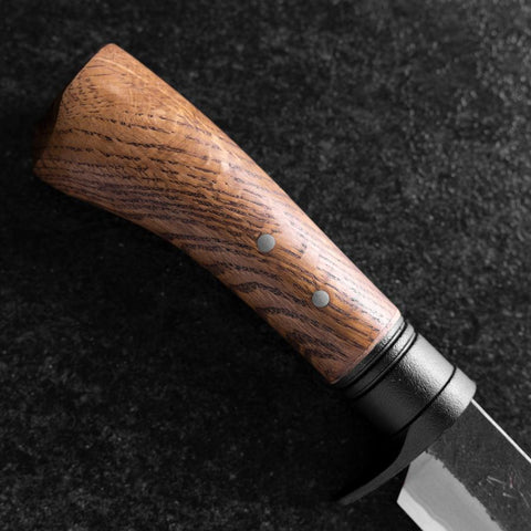 Kennata Blue Steel #2 Kurouchi Damast Walnussholz Griff 210mm-[Musashi]-[Japan-Küchenmesser]