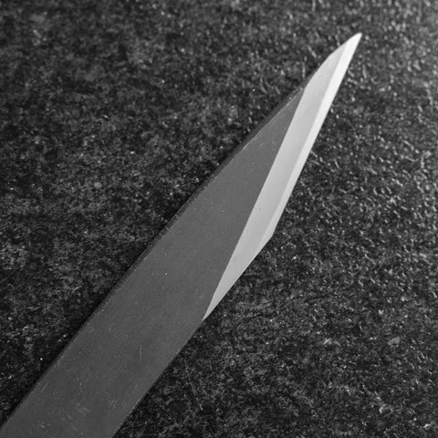 Kiridashi-Messer Blue Steel #1 Polierter Edelstahlgriff 55mm mit Paulownia-Holzbox-[Musashi]-[Japan-Küchenmesser]