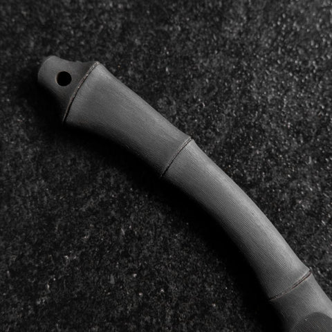 Kiridashi Messer D2 Poliert Edelstahl Bambus Design Griff 70mm mit Lederscheide-[Musashi]-[Japan-Küchenmesser]