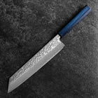 Kiritsuke AUS-10 Kagami Tsuchime Damast Dunkelblauer Urushi Griff 240mm-[Musashi]-[Japan-Küchenmesser]