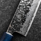 Kiritsuke AUS-10 Kagami Tsuchime Damast Dunkelblauer Urushi Griff 240mm-[Musashi]-[Japan-Küchenmesser]