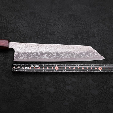 Kiritsuke AUS-10 Nashiji Damast Lila Urushi Griff 210mm-[Musashi]-[Japan-Küchenmesser]