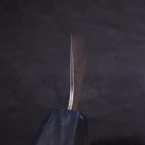 Kiritsuke AUS-10 Tsuchime Damast Dunkelblauer Urushi Griff 210mm-[Musashi]-[Japan-Küchenmesser]