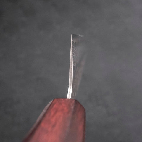 Kiritsuke AUS-10 Tsuchime Damast Lila Urushi Griff 210mm-[Musashi]-[Japan-Küchenmesser]