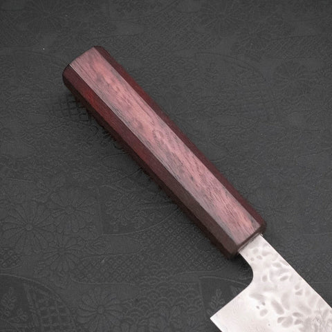 Kiritsuke AUS-10 Tsuchime Damast Lila Urushi Griff 210mm-[Musashi]-[Japan-Küchenmesser]