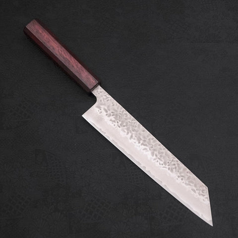 Kiritsuke AUS-10 Tsuchime Damast Lila Urushi Griff 210mm-[Musashi]-[Japan-Küchenmesser]