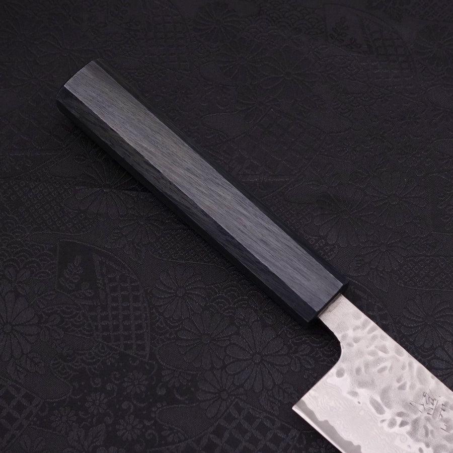 Kiritsuke AUS-10 Tsuchime Damast Urushi Griff Dunkelblau 210mm-[Musashi]-[Japan-Küchenmesser]
