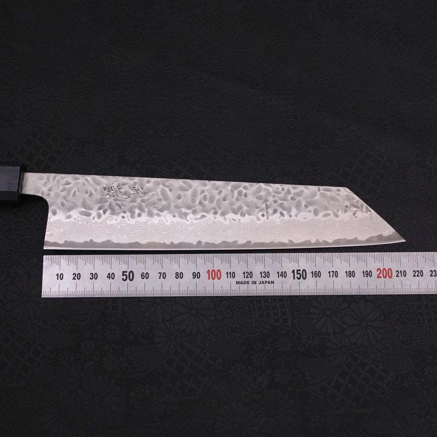 Kiritsuke AUS-10 Tsuchime Damast Urushi Griff Dunkelblau 210mm-[Musashi]-[Japan-Küchenmesser]