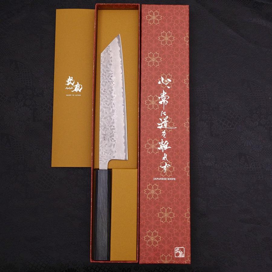 Kiritsuke AUS-10 Tsuchime Damast Urushi Griff Dunkelblau 210mm-[Musashi]-[Japan-Küchenmesser]
