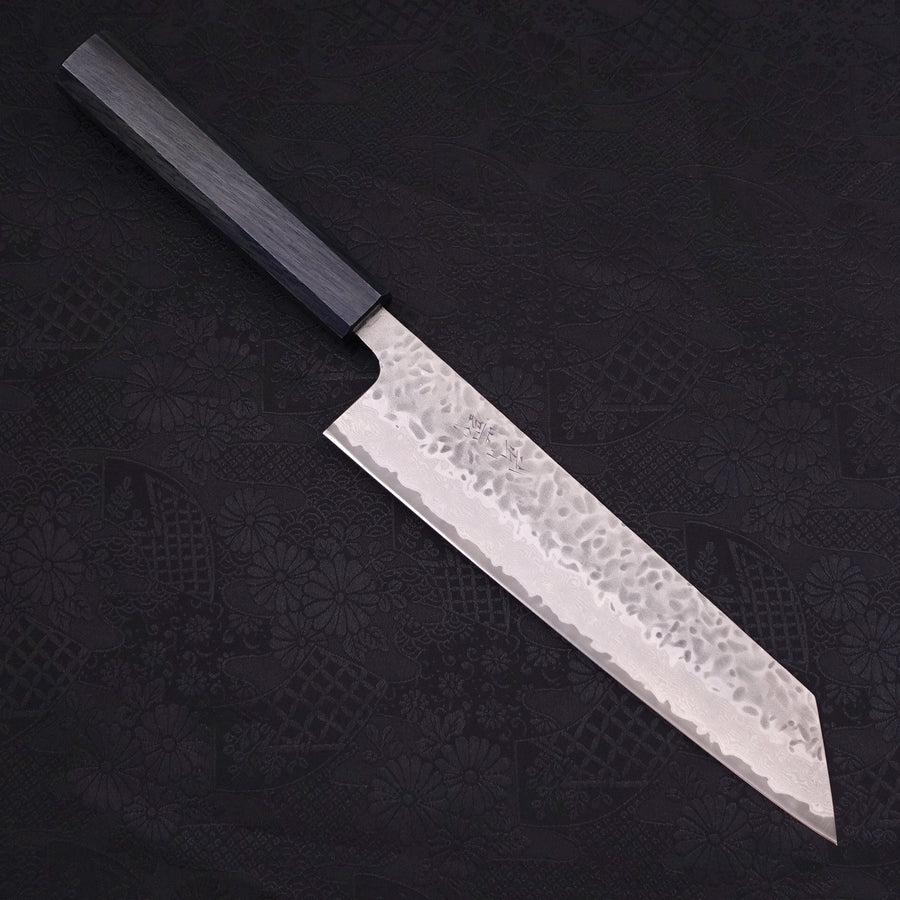 Kiritsuke AUS-10 Tsuchime Damast Urushi Griff Dunkelblau 210mm-[Musashi]-[Japan-Küchenmesser]