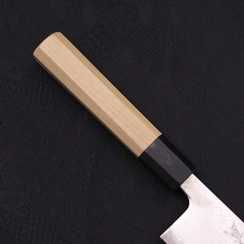 Kiritsuke AUS-10 Wellen-Nickel Damast Büffelhorn und Magnolienholz Griff 240mm-[Musashi]-[Japan-Küchenmesser]
