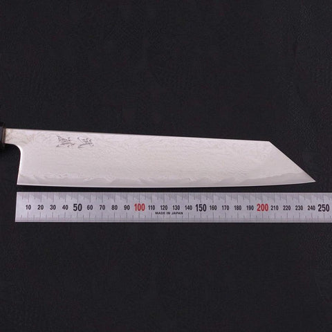 Kiritsuke AUS-10 Wellen-Nickel Damast Büffelhorn und Magnolienholz Griff 240mm-[Musashi]-[Japan-Küchenmesser]