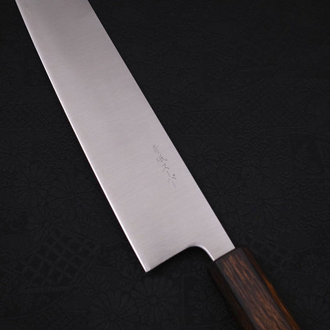 Kiritsuke Aogami-Super Edelstahlummantelung, Poliert Sumi Urushi Griff, 210mm-[Musashi]-[Japan-Küchenmesser]