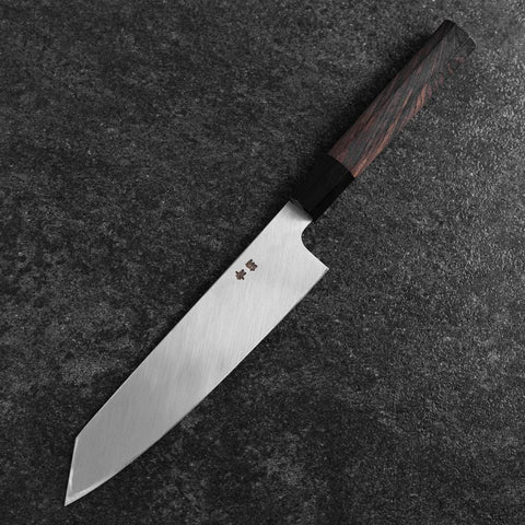 Kiritsuke Blue Steel #1 Suminagashi Büffelhorn und Ebenholz Griff 200mm-[Musashi]-[Japan-Küchenmesser]