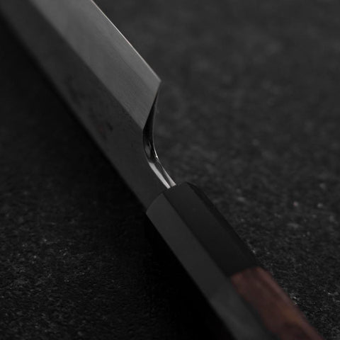 Kiritsuke Blue Steel #1 Suminagashi Büffelhorn und Ebenholz Griff 200mm-[Musashi]-[Japan-Küchenmesser]