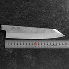 Kiritsuke Blue Steel #1 Suminagashi Büffelhorn und Ebenholz Griff 200mm-[Musashi]-[Japan-Küchenmesser]