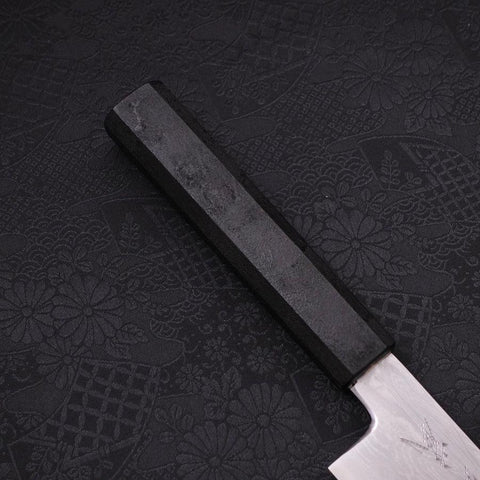 Kiritsuke Blue Steel #1 Suminagashi Schwarzer Ishime Griff 200mm-[Musashi]-[Japan-Küchenmesser]