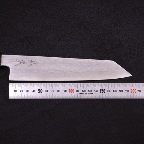 Kiritsuke Blue Steel #1 Suminagashi Schwarzer Ishime Griff 200mm-[Musashi]-[Japan-Küchenmesser]