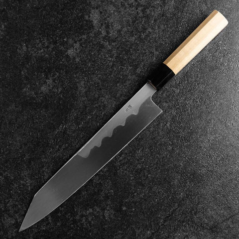 Kiritsuke Blue Steel #2 Kasumi Büffelhorn und Magnolienholz Griff 270mm-[Musashi]-[Japan-Küchenmesser]