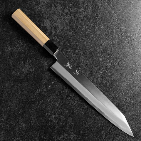 Kiritsuke Blue Steel #2 Kasumi Büffelhorn und Magnolienholz Griff 270mm-[Musashi]-[Japan-Küchenmesser]