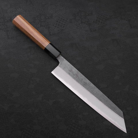 Kiritsuke Blue Steel #2 Kurouchi Buffalo Teak Handle 210M